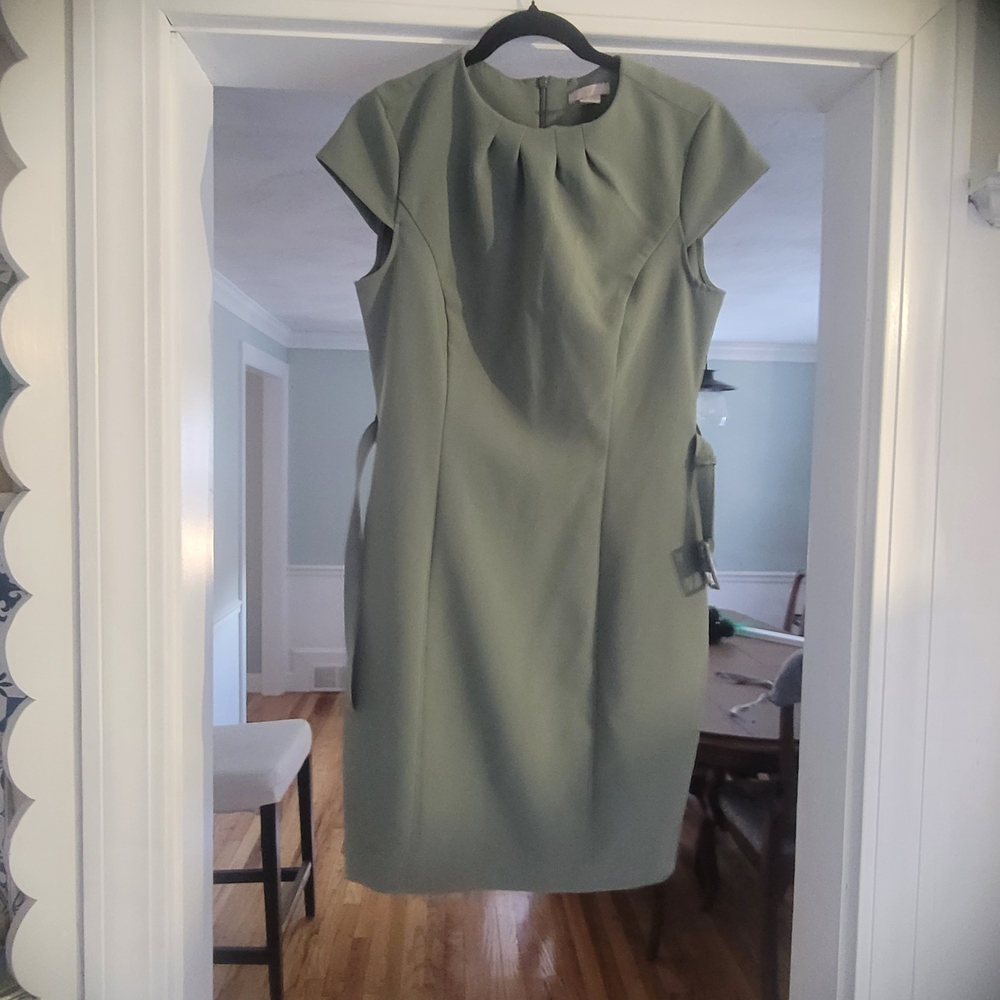 Sage Green Office Dress